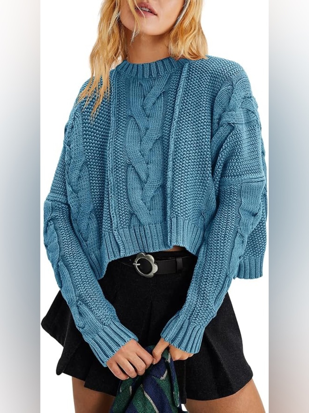 Free People We The Free In A Daze Pullover Sweater small crop boho
